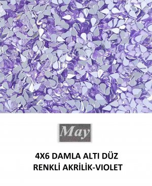 4X6 DAMLA ALTI DÜZ RENKLİ AKRİLİK-VIOLET