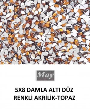 5X8 DAMLA ALTI DÜZ RENKLİ AKRİLİK-TOPAZ