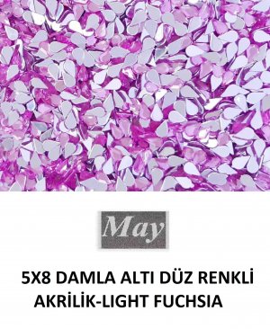 5X8 DAMLA ALTI DÜZ RENKLİ AKRİLİK-LIGHT FUCHSIA