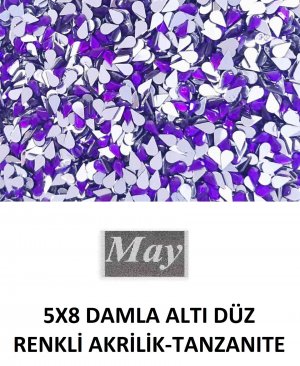 5X8 DAMLA ALTI DÜZ RENKLİ AKRİLİK-TANZANITE