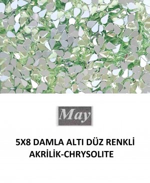 5X8 DAMLA ALTI DÜZ RENKLİ AKRİLİK-CHRYSOLITE