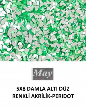 5X8 DAMLA ALTI DÜZ RENKLİ AKRİLİK-PERIDOT