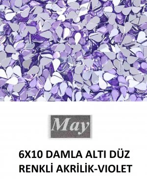 6X10 DAMLA ALTI DÜZ RENKLİ AKRİLİK-VIOLET