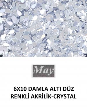 6X10 DAMLA ALTI DÜZ RENKLİ AKRİLİK-CRYSTAL