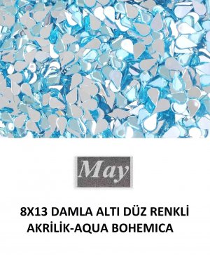 8X13 DAMLA ALTI DÜZ RENKLİ AKRİLİK-AQUA BOHEMICA