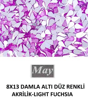 8X13 DAMLA ALTI DÜZ RENKLİ AKRİLİK-LIGHT FUCHSIA