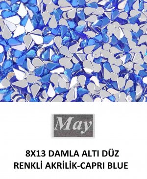 8X13 DAMLA ALTI DÜZ RENKLİ AKRİLİK-CAPRI BLUE