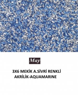 3X6 MEKİK ALTI SİVRİ RENKLİ AKRİLİK-AQUAMARINE