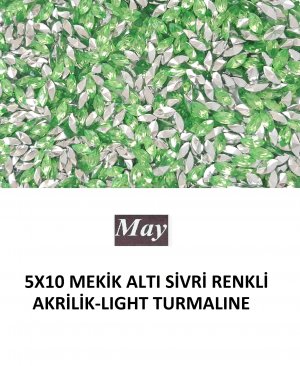 5X10 MEKİK ALTI SİVRİ RENKLİ AKRİLİK-LIGHT TURMALINE