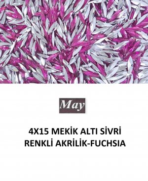 4X15 MEKİK ALTI SİVRİ RENKLİ AKRİLİK-FUCHSIA
