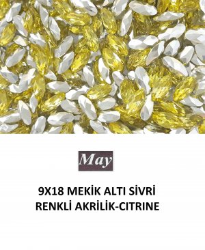 9X18 MEKİK ALTI SİVRİ RENKLİ AKRİLİK-CITRINE