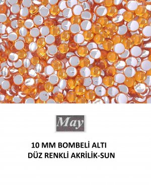 10 MM BOMBELİ ALTI DÜZ RENKLİ AKRİLİK-SUN