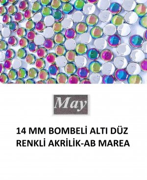 14 MM BOMBELİ ALTI DÜZ RENKLİ AKRİLİK-AB MAREA