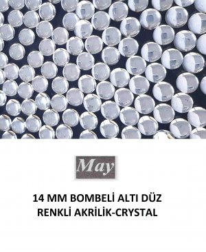 14 MM BOMBELİ ALTI DÜZ RENKLİ AKRİLİK-CRYSTAL