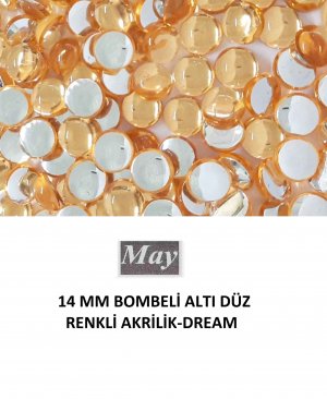 14 MM BOMBELİ ALTI DÜZ RENKLİ AKRİLİK-DREAM