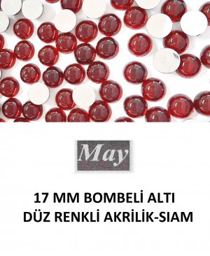 17 MM BOMBELİ ALTI DÜZ RENKLİ AKRİLİK-SIAM