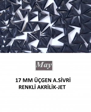 17 MM ÜÇGEN ALTI SİVRİ RENKLİ AKRİLİK-JET