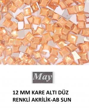 12 MM KARE ALTI DÜZ RENKLİ AKRİLİK-AB SUN