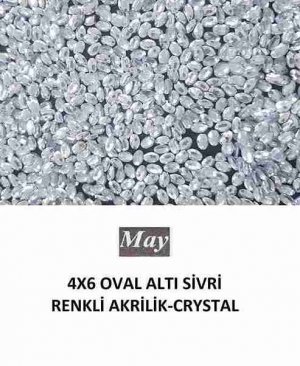 4X6 OVAL ALTI SİVRİ RENKLİ AKRİLİK-CRYSTAL