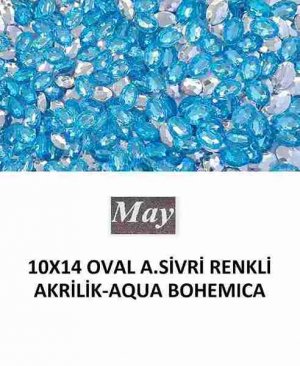 10X14 OVAL ALTI SİVRİ RENKLİ AKRİLİK-AQUA BOHEMICA