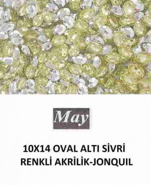 10X14 OVAL ALTI SİVRİ RENKLİ AKRİLİK-JONQUIL