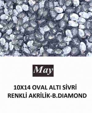 10X14 OVAL ALTI SİVRİ RENKLİ AKRİLİK-B.DIAMOND