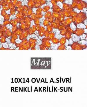 10X14 OVAL ALTI SİVRİ RENKLİ AKRİLİK-SUN