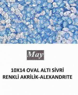10X14 OVAL ALTI SİVRİ RENKLİ AKRİLİK-ALEXANDRITE