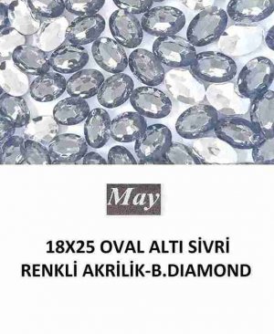 18X25 OVAL ALTI SİVRİ RENKLİ AKRİLİK-B.DIAMOND