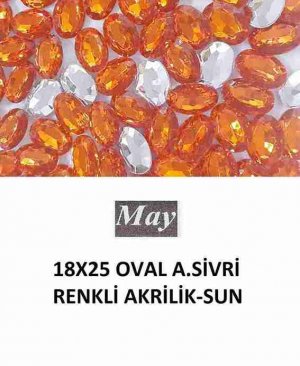 18X25 OVAL ALTI SİVRİ RENKLİ AKRİLİK-SUN