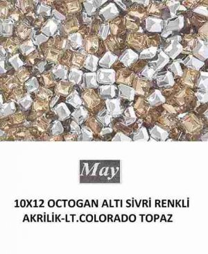 10X12 OCTOGAN ALTI SİVRİ RENKLİ AKRİLİK-LT.COLORADO TOPAZ