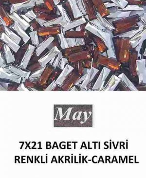 7X21 BAGET ALTI SİVRİ RENKLİ AKRİLİK-CARAMEL