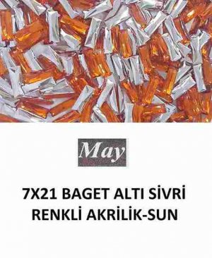 7X21 BAGET ALTI SİVRİ RENKLİ AKRİLİK-SUN