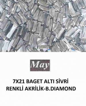 7X21 BAGET ALTI SİVRİ RENKLİ AKRİLİK-B.DIAMOND