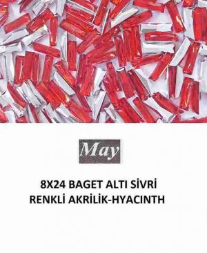 8X24 BAGET ALTI SİVRİ RENKLİ AKRİLİK-HYACINTH