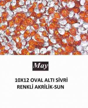 10X12 OVAL ALTI SİVRİ RENKLİ AKRİLİK-SUN