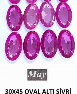 30X45 OVAL ALTI SİVRİ RENKLİ AKRİLİK-ROSE