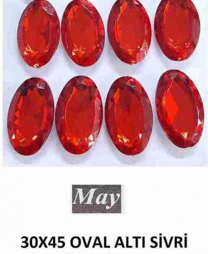 30X45 OVAL ALTI SİVRİ RENKLİ AKRİLİK-LIGHT SIAM
