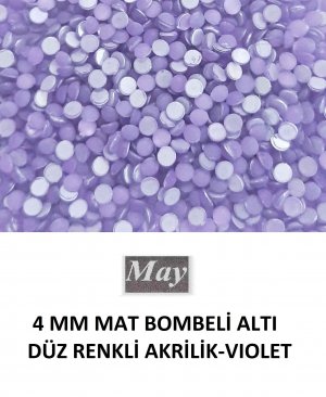 4 MM MAT BOMBELİ ALTI DÜZ RENKLİ AKRİLİK-VIOLET