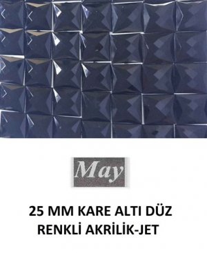 25 MM KARE ALTI DÜZ RENKLİ AKRİLİK-JET