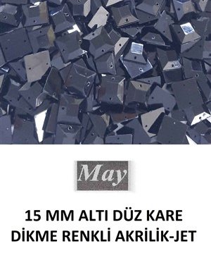 15 MM ALTI DÜZ KARE DİKME RENKLİ AKRİLİK-JET