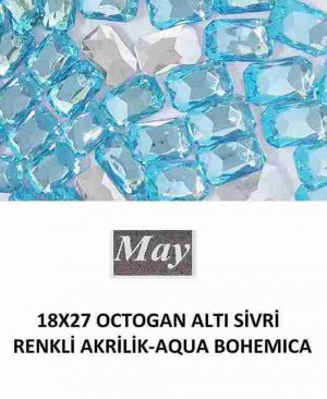 18X27 OCTOGAN ALTI SİVRİ RENKLİ AKRİLİK-AQUA BOHEMICA