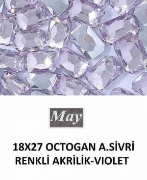 18X27 OCTOGAN ALTI SİVRİ RENKLİ AKRİLİK-VIOLET