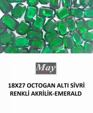 18X27 OCTOGAN ALTI SİVRİ RENKLİ AKRİLİK-EMERALD