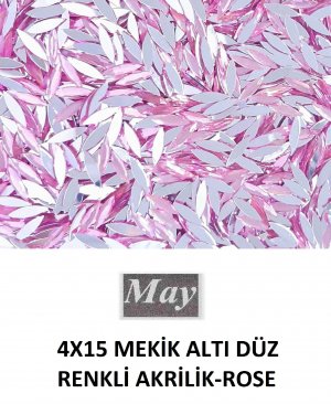 4X15 MEKİK ALTI DÜZ RENKLİ AKRİLİK-ROSE