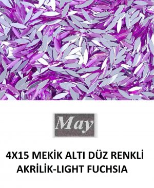 4X15 MEKİK ALTI DÜZ RENKLİ AKRİLİK-LIGHT FUCHSIA