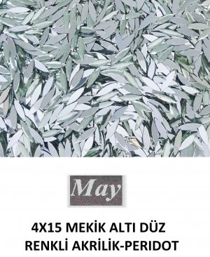 4X15 MEKİK ALTI DÜZ RENKLİ AKRİLİK-PERIDOT