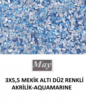 3X5,5 MEKİK ALTI DÜZ RENKLİ AKRİLİK-AQUAMARINE