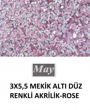 3X5,5 MEKİK ALTI DÜZ RENKLİ AKRİLİK-ROSE