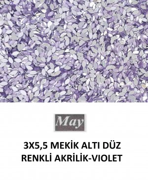 3X5,5 MEKİK ALTI DÜZ RENKLİ AKRİLİK-VIOLET